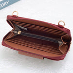 Mila Wallet Crossbody with Boho Wristlet - Cognac