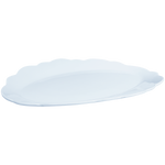 Scalloped Oval Platter - White