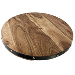 Studded Wood Lazy Susan