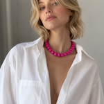 Beaded Gumball Statement Necklace - Royal Navy