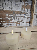 Grand Cream Tealight w/ 3D Flame