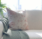 12x20 Tan Floral Lumbar Pillow Cover