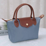 Britney Nylon Double Handle Crossbody Bag - Blue Grey