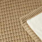 Waffle Knit to Fur Throw - 50x60