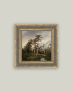 9x9 Live Oaks with Deer Framed Art