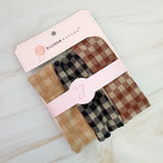 Gingham Hair Ties S/3