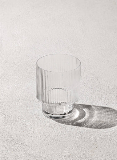 Malibu Ribbed Rocks Glass -  Clear 11oz