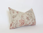 12x20 Tan Floral Lumbar Pillow Cover
