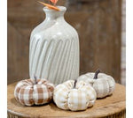 Mini Plaid Pumpkins in Box
