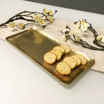 Gold Hammered Rectangular Tray
