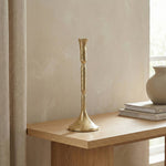 Gold Textured Candle Holder