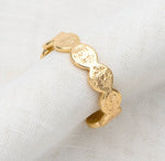 Emory Gold Hammered Adjustable Ring