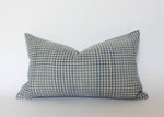18x18 Blue Gingham Pillow Cover