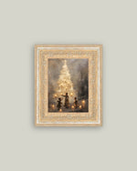 10x12 Luminary Christmas Tree Gold Framed Art