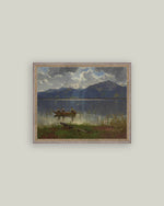 8x10 Fishermen on Lake Framed Art