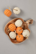 Set of 12 Ivory and Orange Pumpkin Bowl Filler
