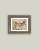 8x10 Vintage Reindeer Framed Art