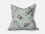 20x20 Light Blue Floral Pillow Cover
