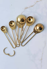 Gold Stainless Steel Measuring Spoon Set
