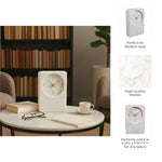 White Marble with Brass Table Clock