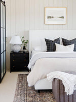 18x18 Black Plaid Windowpane Pillow Cover