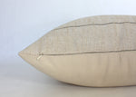12x20 Beige with Black Stripe Pillow Cover