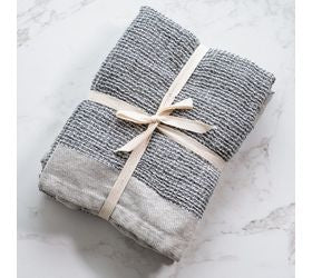 Blue Waffle Towels S/2