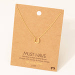 Mini Horseshoe Pendant Necklace: S