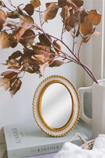 5x7 Cream Gold Oval Mirror