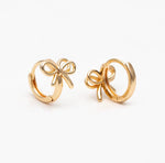 Juliana Gold Bow Huggie Hoops