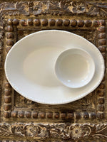 Beaded Oval Platter - Cream