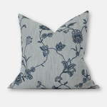 20x20 Veera Blue Floral Stripe Pillow Cover