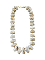 Angie Chunky Beaded Necklace - Cream
