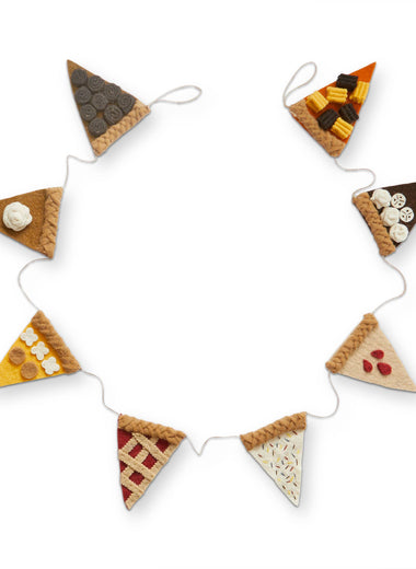 Thanksgiving Pie Slices Wool Felt Garland