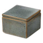 Decorative Stoneware Box Medium - Blue