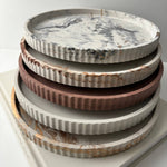Joma Concrete Fluted Tray - Off White