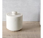 White Marble Jar w/ Lid