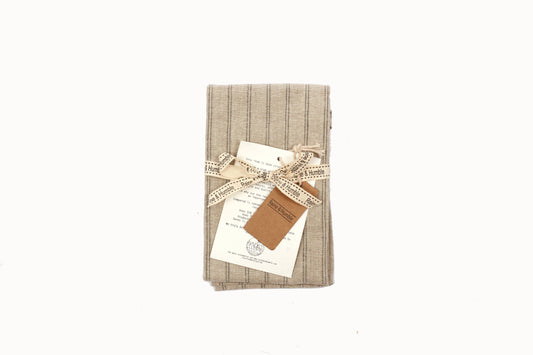 Provincial Burnt Olive Striped Napkin Set