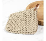 Crochet Potholder with Leather Loop