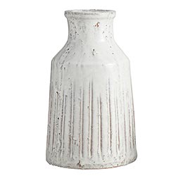 Tall White Flower Pot