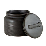 Black Stoneware Canister