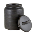 Black Stoneware Canister