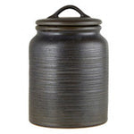 Black Stoneware Canister