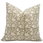 24x24 Floral Block Print Pillow Cover