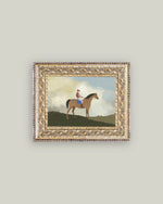 6x7 Horse Rider Art in Frame