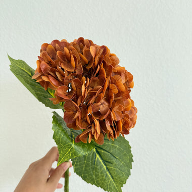 24.5" Burnt Orange Real Touch Hydrangea