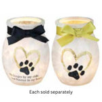 In My Heart Paw Print LED Jar