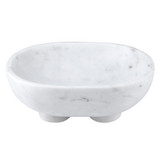White Footed Marble Bowl