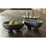 Charcoal Footed Marble Bowl