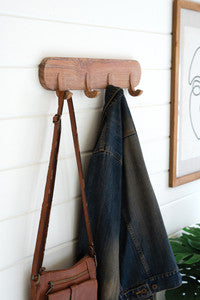 Reclaimed Wooden 4 Hook Coat Rack